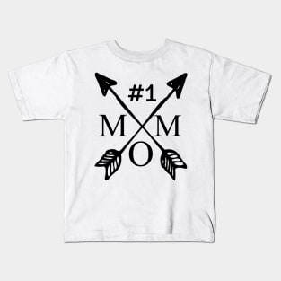 #1 MOM crossed Arrows for Mother's Days Kids T-Shirt